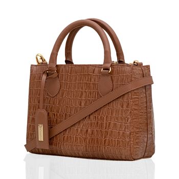 Bolsa-Tote-Conhaque-Textura-Croco-Dupla-Alca-|-Comfort-Tamanho--M----Cor--CONHAQUE-0